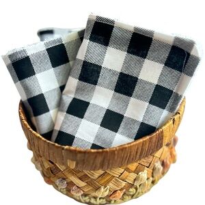 Hand Crafted Colorful Buffalo Plaid 6 Reusable Eco Friendly Unpaper Towel Cloths